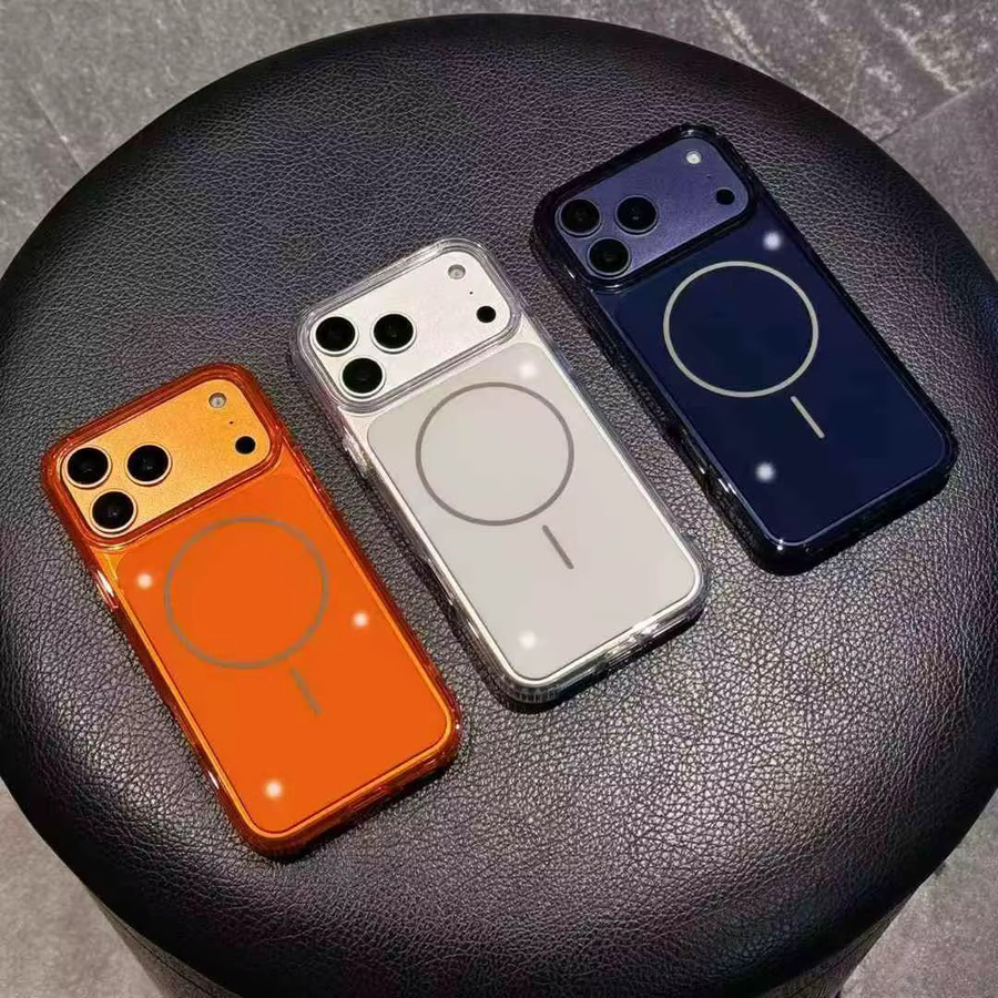 NMEGOU MagSafe Schutzhülle für iPhone 17 Pro und iPhone 17 Pro Max in Transparent Orange - Bild 3