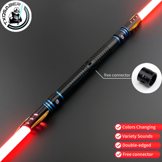 TXQSABER Schweres Duell-Lichtschwert, Neo Pixel, Bluetooth App-Steuerung, Metallgriff - Bild 1