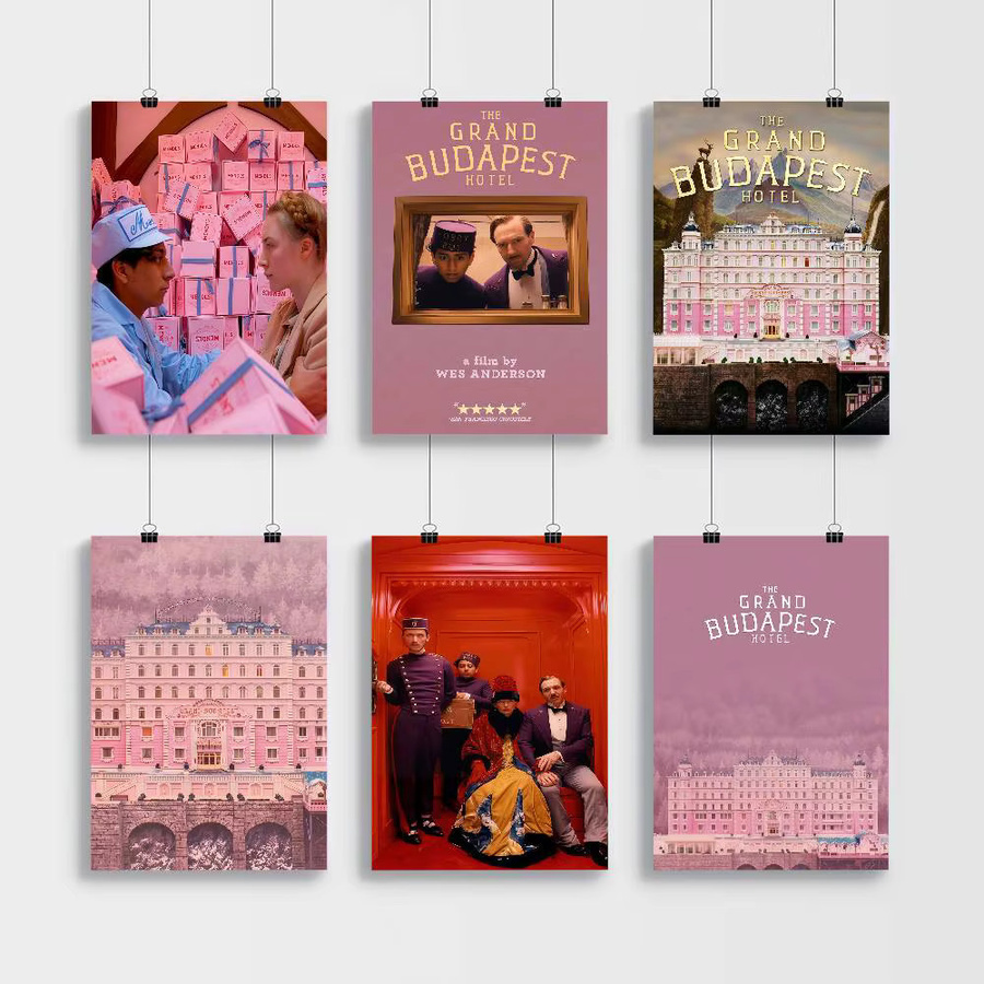 Selbstklebendes Kunstposter The Grand Budapest Hotel Retro Wandaufkleber aus Whitepaper in Multicolor, B: 15,0 cm, H: 10,0 cm - Bild 2