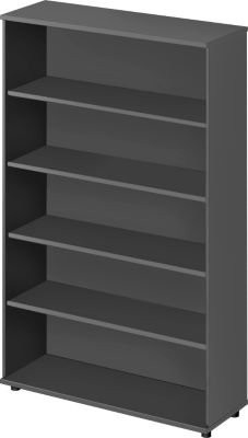 Schäfer Shop Genius Regal TETRIS WOOD, 5 OH, B: 100 cm, Farbe: Graphit/Anthrazit - Bild 1