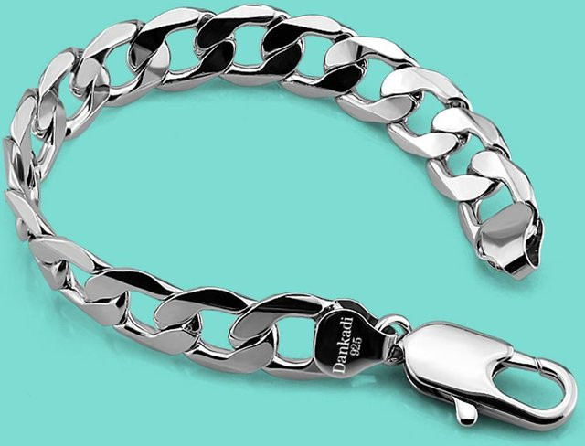 Allbestart Kettenarmband 925 Silber, 12mm Breite, 23cm, Unisex - Bild 1