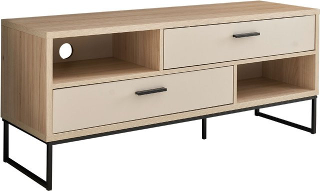 Lowboard vito in Braun mit Dekor Riva Eiche und modernem Design, B/T/H: 125 x 38 x 52 cm - Bild 1