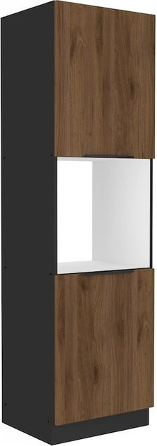 Küchen Hochschrank MONZA in Nußbaum, Breite: 60 cm - Bild 1