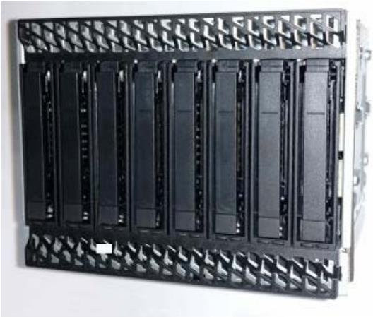 Intel Dual Port SAS Hot Swap Drive Bay Kit AUP8X25S3DPDK 8x2.5 Zoll Carrier Panel Schwarz und Edelstahl - Bild 1