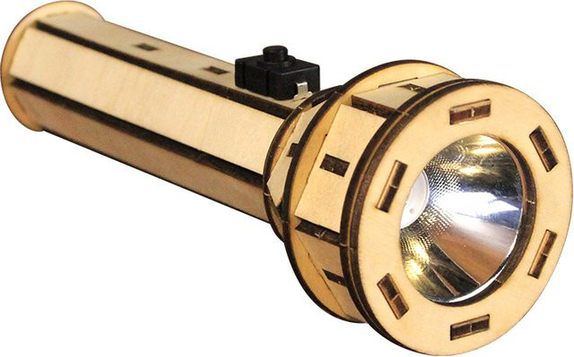 Meade Holz Puzzle, DIY elektrische Taschenlampe, 1-teiliges Set - Bild 1
