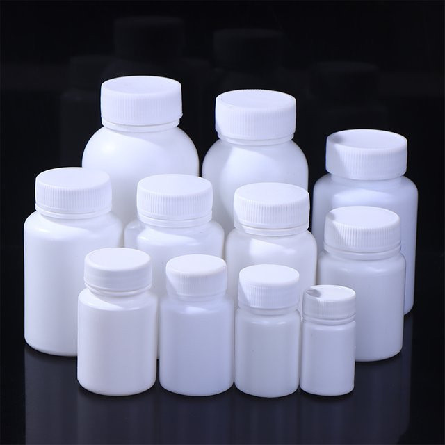 KuZHEN Medizinflasche aus weißem Kunststoff mit Schraubdeckel, Aufbewahrungsbehälter für Lebensmittel und Pillen, 15-180 ml - Bild 1