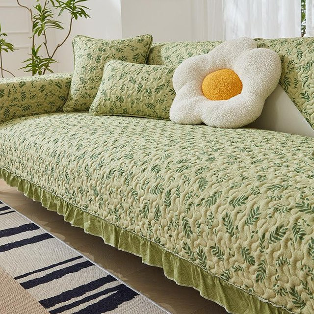 Baumwoll-Sofakissen im Retro-Pastoral-Stil, beige, B/B: 70 x 70 cm - Bild 1