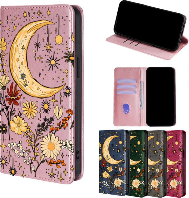 Modische Brieftaschen-Handyhülle für Samsung Galaxy S26 Ultra S26 Plus A57 A37 A17 A07 A56 A36 A26 A16 A06 in Pink, stoßfeste Schutzhülle für Android-Smartphones - Bild 1