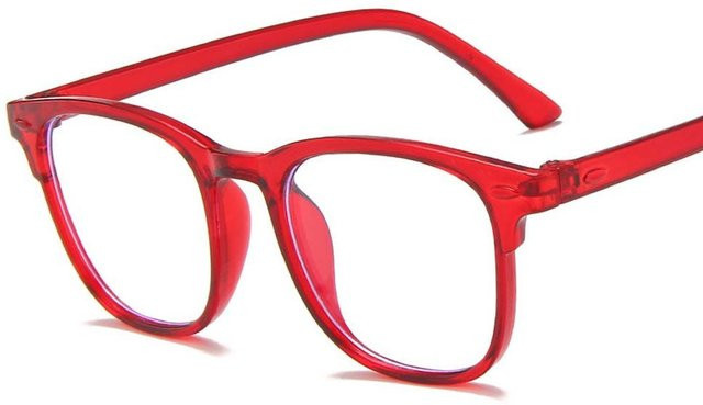 Nilljae Kinder-Blaulichtschutzbrille, rund, Vollrand, rot, Kunststoff - Bild 1