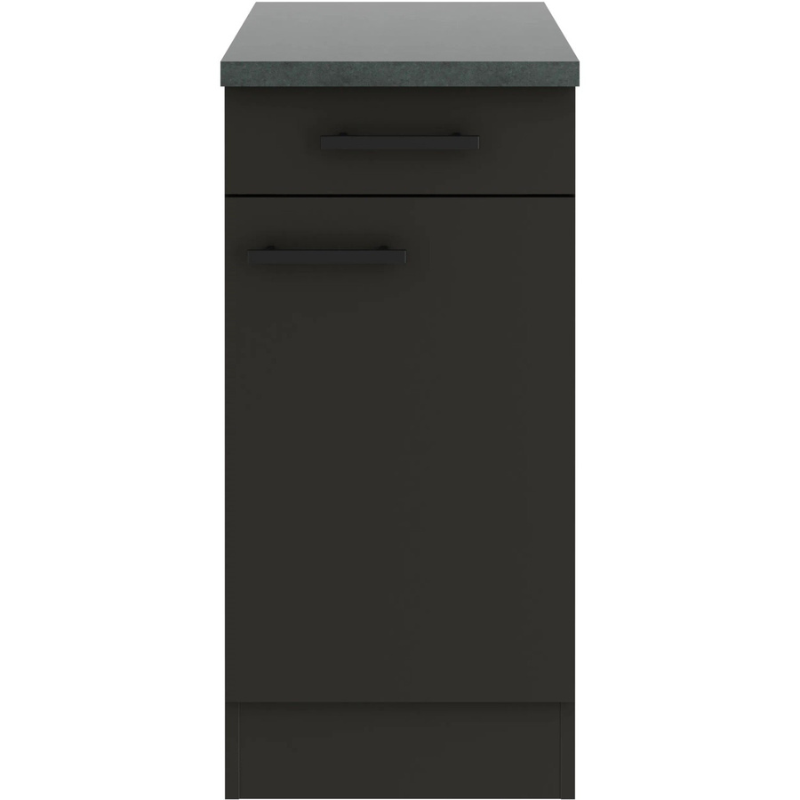OPTIFIT Madrid420 Küchen-Unterschrank in Anthrazit Matt mit modernem Design aus melaminbeschichteter Qualitätsspanplatte, Breite: 40 cm - Bild 2