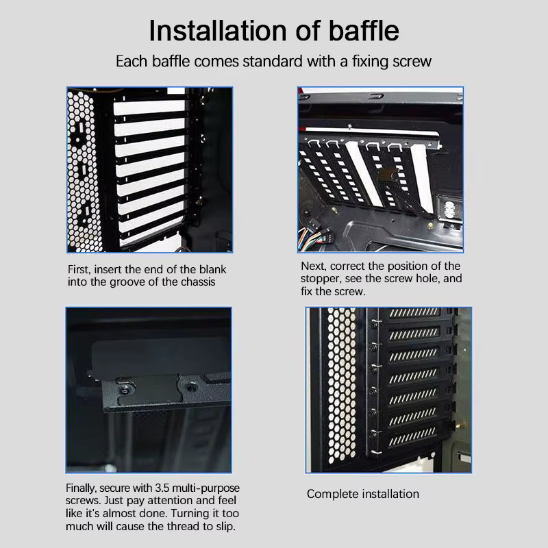 HUXUAN 5er Set Computer Host Chassis Staubfilter und Schallschutz PCI Slot Abdeckungen für PC Gehäuse Belüftung und Kühlung - Bild 3