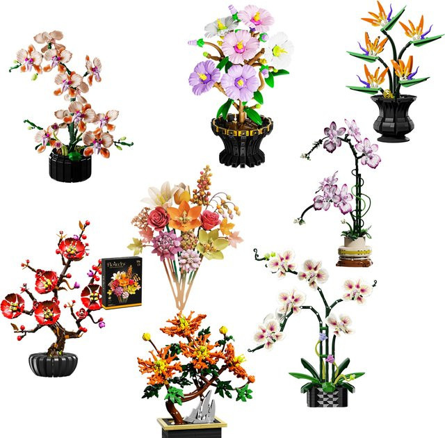 JAKI Blumenvasen-Set, Bausteine, Natur, Bunt / Mehrfarbig - Bild 1