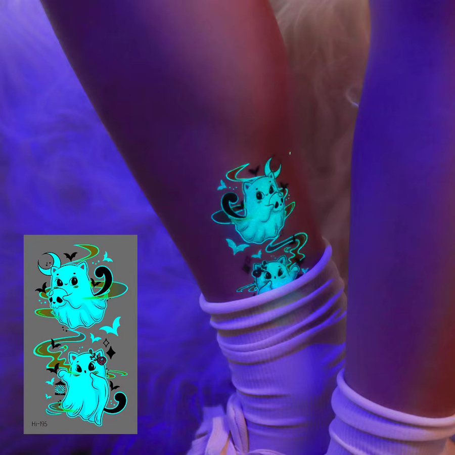 ROCOOART Halloween Glitzer-Tattoos, 12 Blatt, wasserfest - Bild 2
