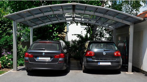 Ximax Doppelcarport Portoforte-60 in Edelstahl-Look, Farbe: silberfarben, B/T: 542,3 x 495,4 cm - Bild 2