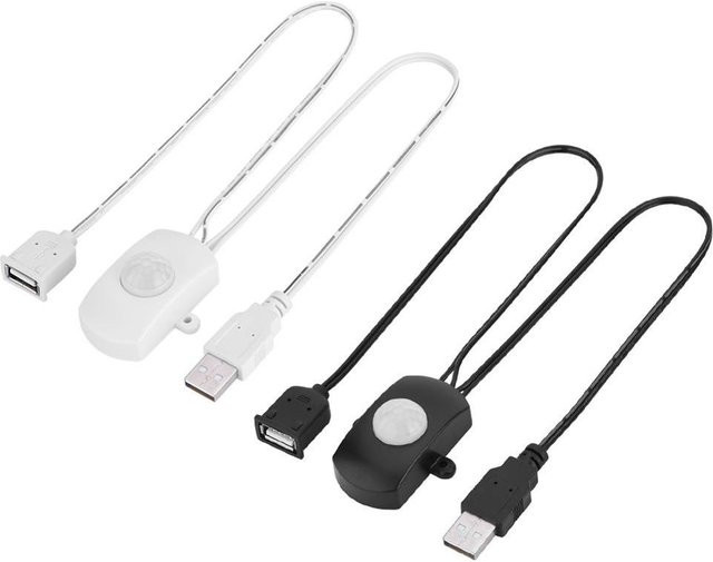 MJJC USB 5V PIR Infrarot-Bewegungssensor in Schwarz für 2835 und 5050 LED-Lichtstreifen - Bild 1