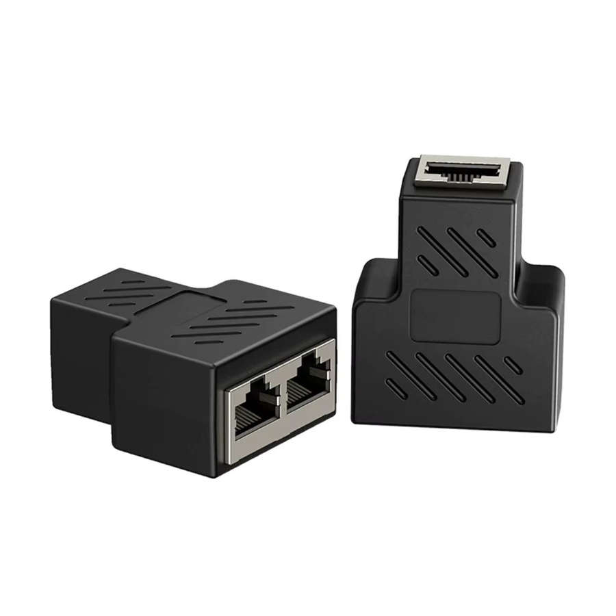 2 Stück kebidumei RJ45 LAN Ethernet Netzwerk Splitter Adapter in Schwarz - Bild 4