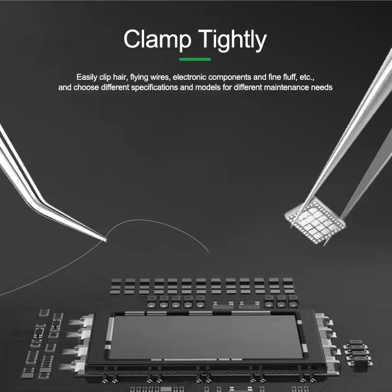 RELIFE SK-11/SK-15 Universelle antistatische Präzisionspinzette in Silber für die Reparatur von Mobiltelefonen und Motherboard-Chips - Bild 4