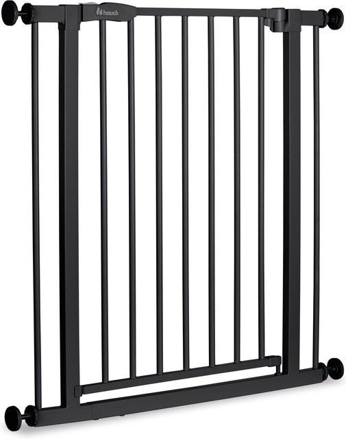 HAUCK Schutzgitter Open N Stop 2 in Schwarz aus Metall für Türen und Treppen, ohne Bohren, Breite: 75 - 80 cm - Bild 1