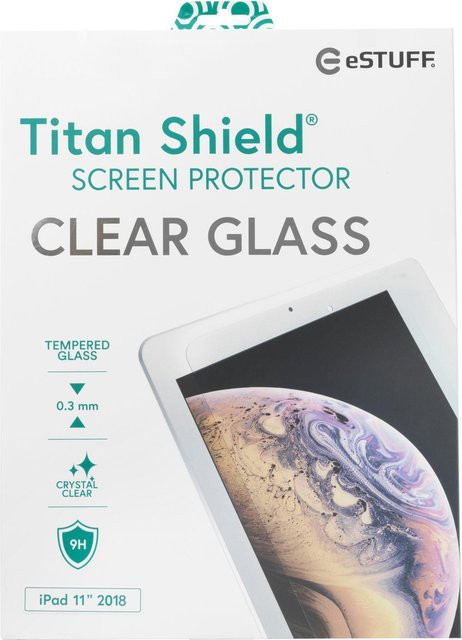 eSTUFF Titan Shield Clear Glass Bildschirmschutz für Apple iPad Pro 1. Generation, transparent, 27,90 cm (11 Zoll) - Bild 1