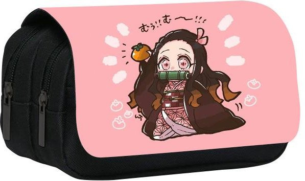 Kimetsu No Yaiba Doppellagiges Federmäppchen von Fancy Style Studio in Pink, Breite: 22 cm - Bild 1