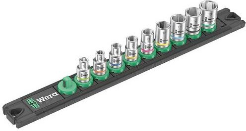 Wera Zyklop A 4 Steckschlüsselsatz 1/4 Zoll, 9-teilig, Multicolor - Bild 1