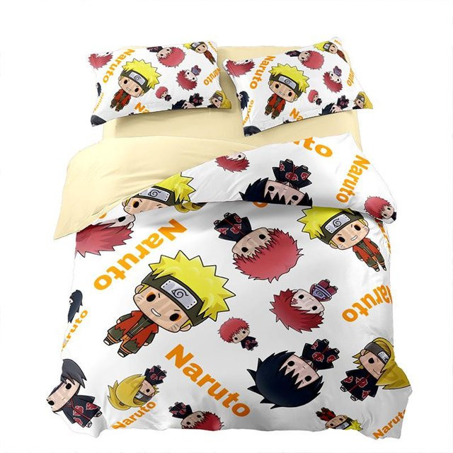 Naruto Bettwäschegarnitur mit Hatake Kakashi Uzumaki Motiv, 3-teiliges Set, Multicolor, B/H: 140 x 210 cm - Bild 1