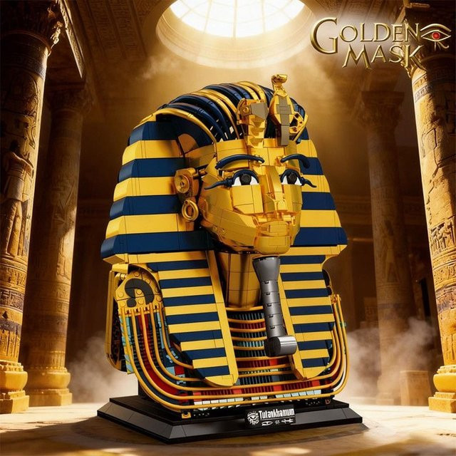 doinbby Retro Goldene Maske, Modellbausatz, 1603 Teile, ab 14 Jahren - Bild 1