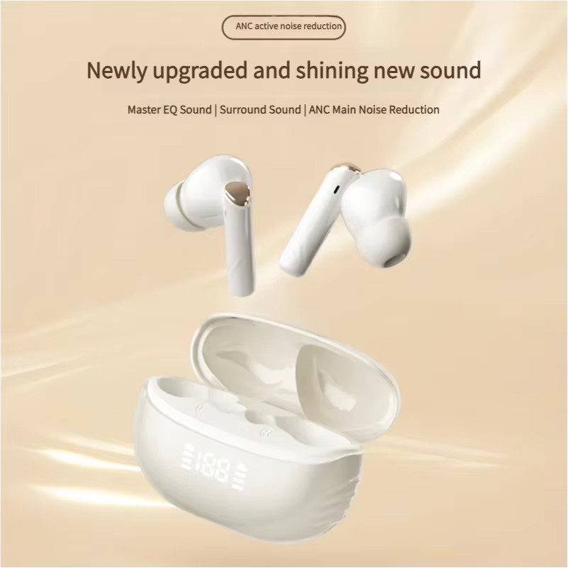 Lenovo Kabellose Bluetooth In-Ear Kopfhörer mit ANC Hauptrauschunterdrückung und IP55 Staub- und Wasserfestigkeit für Gaming in Schwarz oder Weiß - Bild 1