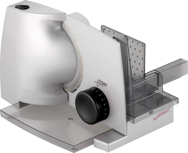 RITTER Allesschneider Compact 1 in Silber/Schwarz mit 65 Watt und Wellenschliffmesser - Bild 2