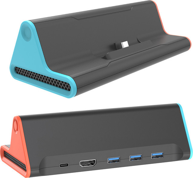 Jaysuing TV Docking Station für Switch 2 in Schwarz mit USB-C und HDMI Port - Bild 1