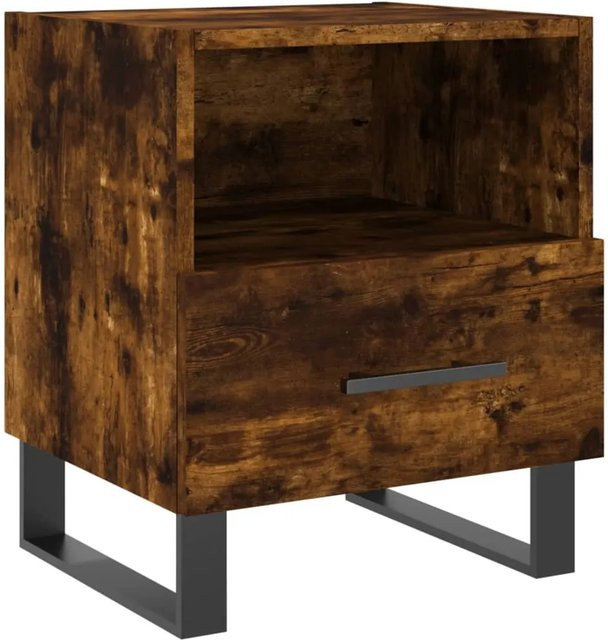 vidaXL Nachttisch Modell 1 in Räuchereiche, modern, Farbe Braun, B/T/H: 40 x 35 x 47,5 cm - Bild 1