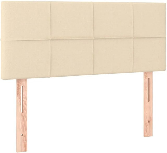 vidaXL LED Kopfteil in Creme mit USB-Ladeanschluss und integrierter Beleuchtung, Breite: 100 cm, Tiefe: 5 cm, Höhe: 78-88 cm - Bild 1