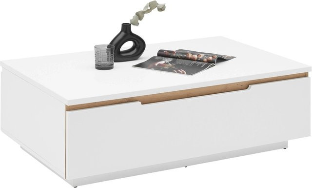 Premium Living Couchtisch Dallas modern in Weiß mit Lift-Mechanismus B/T/H: 110 x 70 x 70 cm - Bild 1