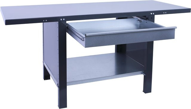 PROREGAL Werkbank BUFFALO aus Metall mit 1 Schublade in Anthrazit, H x B x T: 83 x 150 x 73 cm, Traglast 700 kg - Bild 1