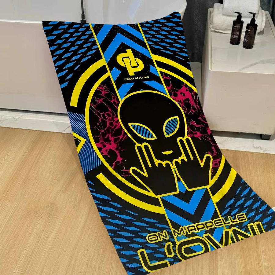 Ka Chen Muda Mikrofaser Strandtuch in Weiß und Multicolour, B: 63 cm, H: 120 cm - Bild 2