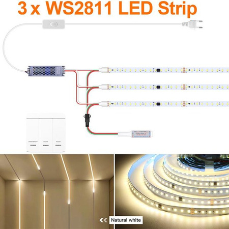 MALITAI Smart Addressable Pixel LED Streifen WS2811 RGBIC mit 120 LED/m, 24V, 3 Stück à 5m für Zimmer, Treppen und Wand-Dekoration