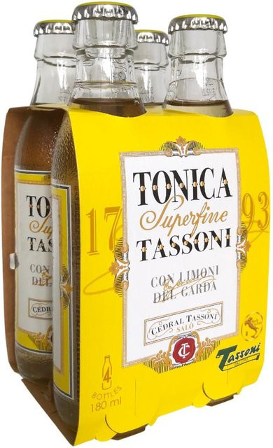Tassoni Limonade Tonic, Zitrone, 4 x 0,18 l - Bild 1