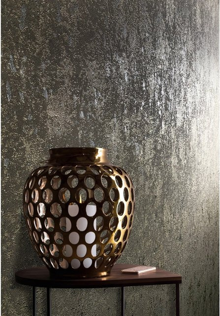 Marburg Vliestapete Avalon Struktur in Braun-Gold mit floralem Design und FSC-Zertifizierung - Bild 1
