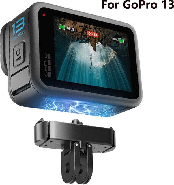 Metallische magnetische Schnellverschluss-Basis für GoPro Hero 13 in Schwarz als Adapter-Halterung für deine Action-Kamera - Bild 1
