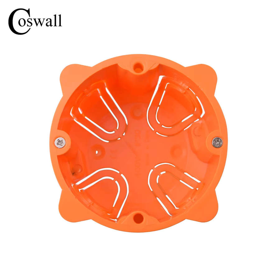 Coswall Feuerfeste PC-Hohlraum-Trockenfutterbox für Gipskarton und Trockenbau, Farbe: Orange, Tiefe: 4,7 cm - Bild 2