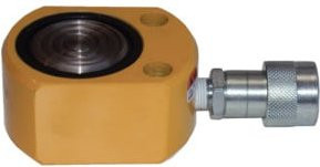 KS Tools Flach-Hydraulik-Zylinder 10 t in Gelb aus Stahl - Bild 1