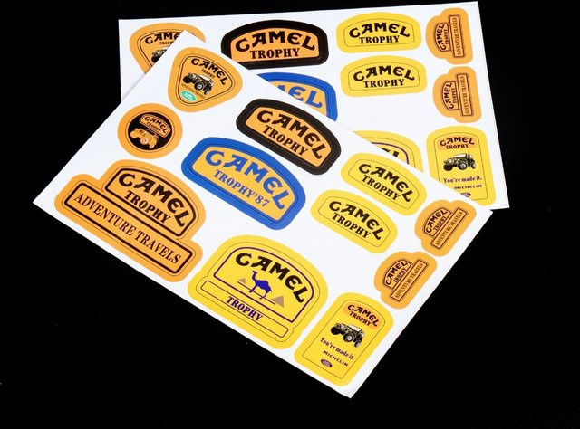 YFGRGT Camel Trophy RC Auto Simulations-Aufkleber, Offroad-Dekorationsaufkleber - Bild 1