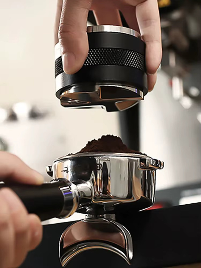 SearchPean Kaffee-Verteiler und Tamper aus Edelstahl für 51/58mm, Doppelkopf-Kaffeeglättungswerkzeug mit einstellbarer Tiefe, 3-Winkel und Flach-Tamper, rund - Bild 6