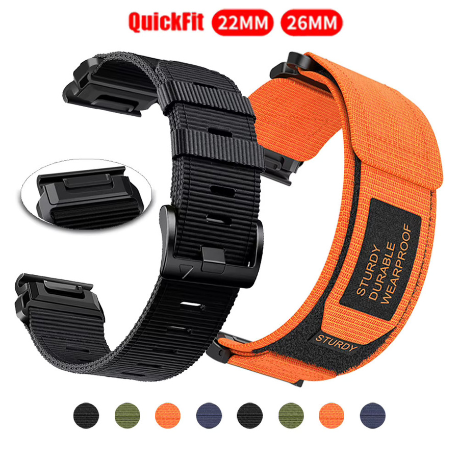 Garmin Uhrenarmband Nylon, Schwarz, 22mm, 26mm - Bild 6