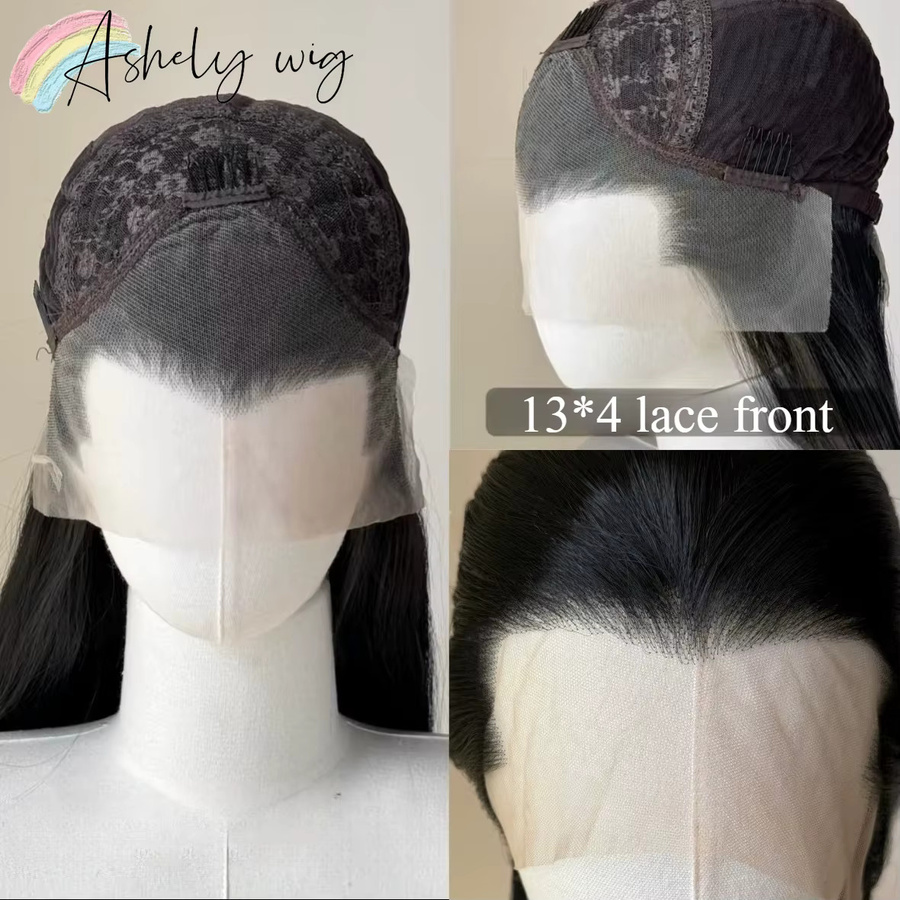 Ashely wigs Lace-Front-Perücke, 66 cm, langes glattes Haar, schwarz - Bild 4