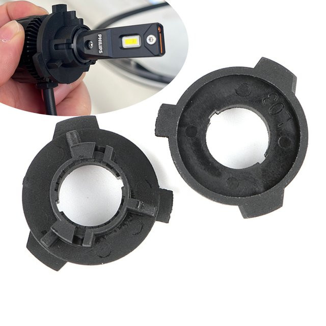 H7 Adapter Halter in Schwarz für VW Polo Lamando Lavida Touran Tiguan und Skoda Octavia Superb zur LED Scheinwerfer Lampen Montage - Bild 1