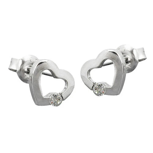 Colfem Ohrstecker Herz, 925 Silber, Zirkonia - Bild 1
