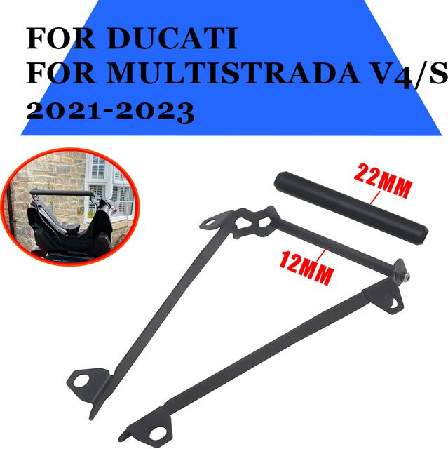 Handy und GPS Halterung für Ducati Multistrada V4 S (2021-2023) in Schwarz - Bild 1