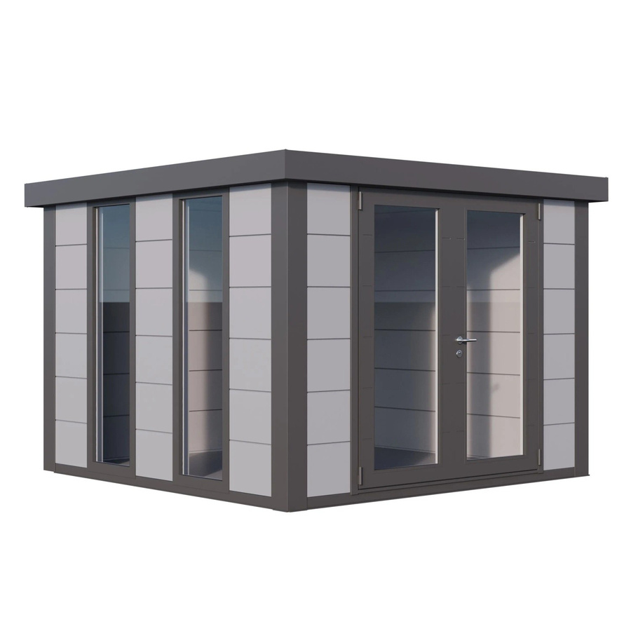 Telluria Gerätehaus Luminato in Grau mit Außenmaß B/T/H: 318 x 219 x 318 cm - Bild 2