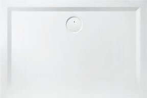 Hoesch Mineralguss-Duschwanne Muna rechteckig, Farbe: Weiß, B/T/H: 110 x 90 x 3 cm - Bild 1
